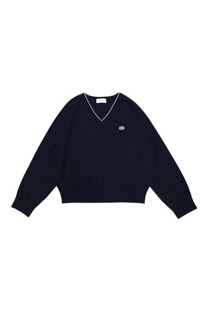 실켓 v넥 긴팔니트 NAVY