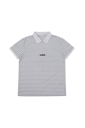 MEN`S 스트라이프 텍스쳐 숏슬리브 WHITE
