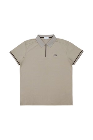 MEN`S 라인 포인트 폴로 숏슬리브 BEIGE