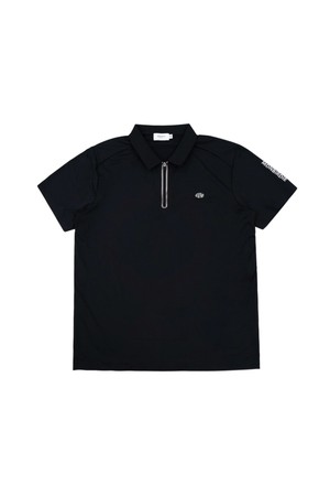 MEN`S 에어리핏 반집업 숏슬리브 BLACK