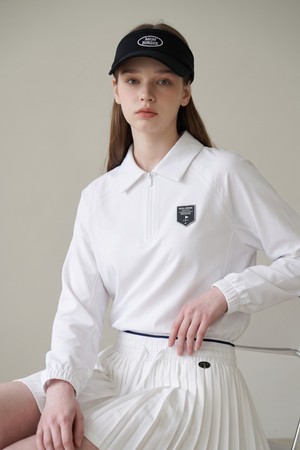 스윙 카라넥 셔츠 풀오버_WHITE