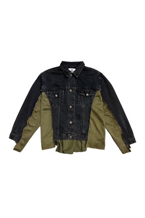 orleans re work satin denim jacket