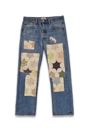 orleans re work quilt denim pants