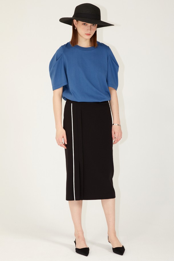 Le yiel - 미디스커트 - Midi Slit Skirt_Black 미디 슬릿 스커트_블랙