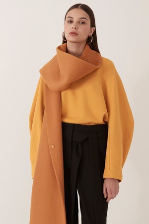 Cocoon Sleeve Sweatshirt_Mustard 코쿤 슬리브 스웨트셔츠_머스타드