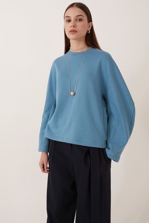 Cocoon Sleeve Sweatshirt_Blue 코쿤 슬리브 스웨트셔츠_블루