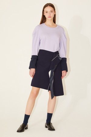 Puff Sleeve Sweatshirt_Lavender 퍼프 슬리브 스웨트셔츠_라벤더