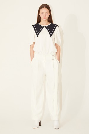 Tuck Detail Long Pants_Ivory 턱 디테일 롱 팬츠_아이보리