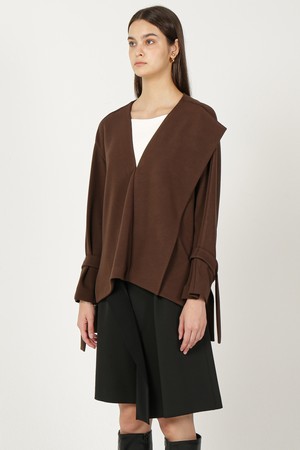 Color Block Blouse_Brown 컬러 블럭 블라우스_브라운