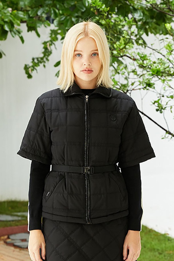 NITINA - 점퍼 - Quilting Belt Jacket BK