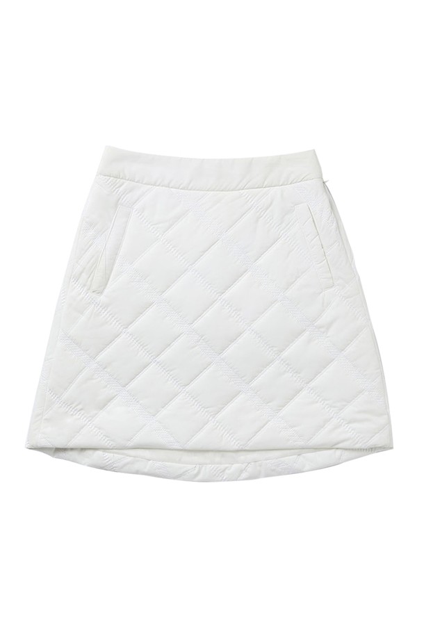 NITINA - 미디스커트 - Quilting A-line Skirt WH