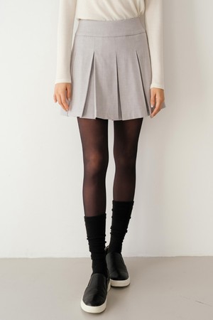 울 블렌드 플리츠 스커트 Ⅱ L/GY_GREY-a