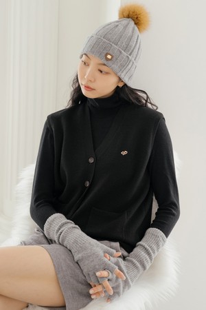 울 100 니트 베스트 BK