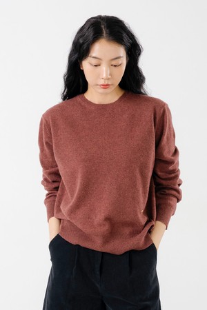 캐시미어100 라운드 풀오버 BR_WINE-a