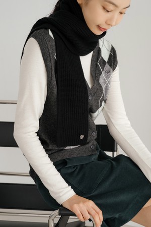 울 비비드 머플러 BK_BLACK-a