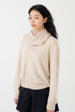 캐시미어100 브이넥 풀오버 BG