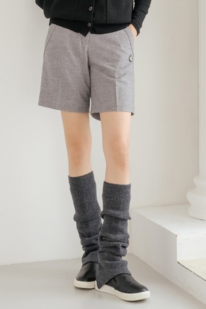 울 블렌드 클래식 하프 팬츠 L/GR