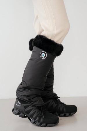 퍼 패딩 레그워머 BK