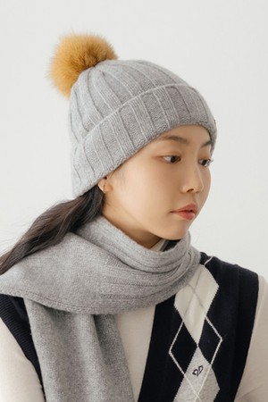 울 100 비니 M/GY_GREY-a