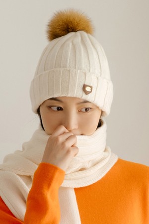 울 100 비니 IV_IVORY-a