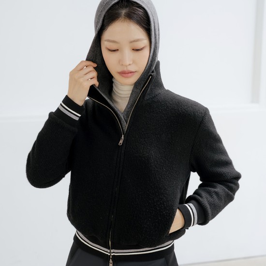 방풍 집업 가디건 BK