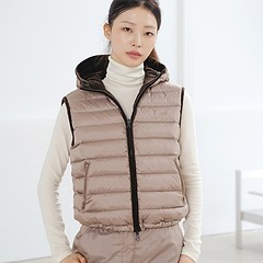 리버시블 다운 후드 베스트 BR/BG-a