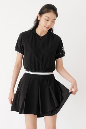 에센셜 집업 원피스 BK