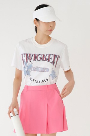 그래픽 프린팅 반팔 티셔츠 WH