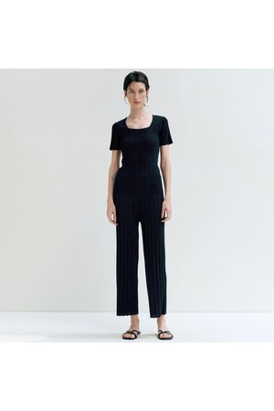 멀티 골지 니트 팬츠