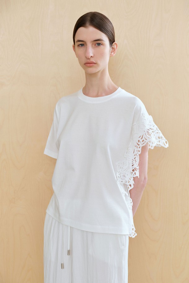WHEN WE WILL - 반소매 티셔츠 - 실켓 레이스 티 (3컬러)