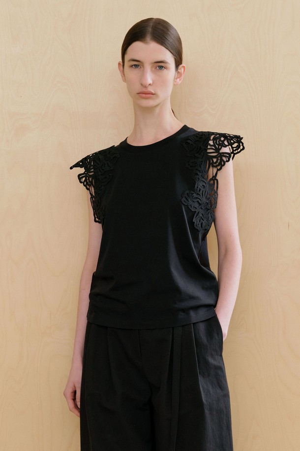 WHEN WE WILL - 반소매 티셔츠 - 더블 레이스 티 (3컬러)