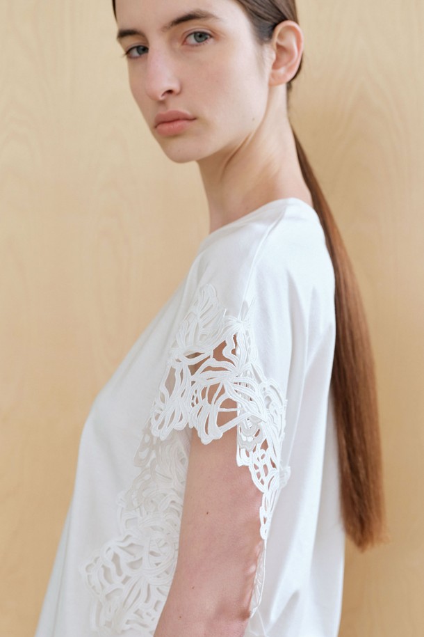 WHEN WE WILL - 반소매 티셔츠 - 실켓 레이스 티 (3컬러)