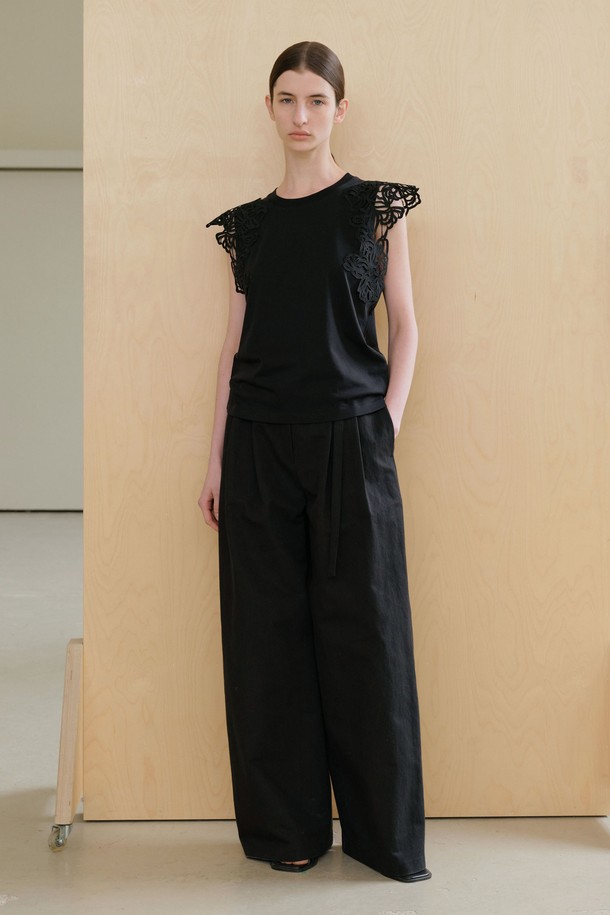 WHEN WE WILL - 반소매 티셔츠 - 더블 레이스 티 (3컬러)