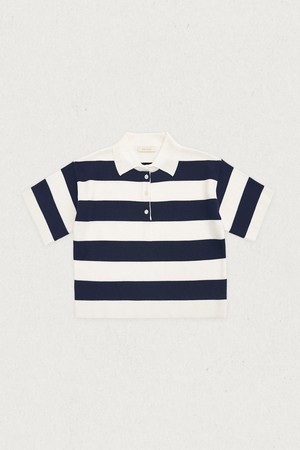 크랍 스트라이프 카라니트 (2컬러)