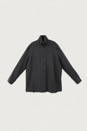 노엘 하이넥 지퍼 울 셔츠 (2컬러)