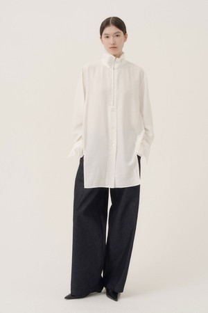 노엘 하이넥 지퍼 울 셔츠 (2컬러)