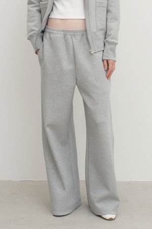 코어 쿠션 와이드 밴딩 팬츠