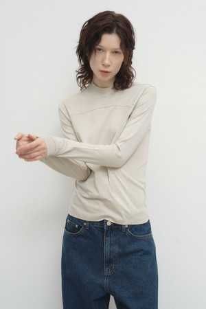 세비아 절개 긴팔 티셔츠