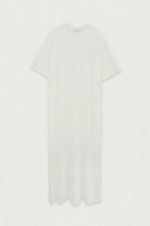 레이온 오버핏 반팔 원피스