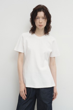 더블넥 플레어 반팔 티셔츠