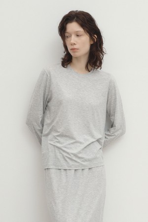 텐셀 라운드 긴팔 티셔츠