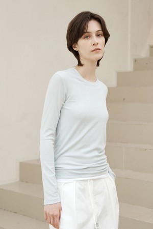 [03/26 예약배송] 수피마 골지 라운드 긴팔티