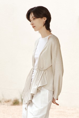 자가드 랩 가디건