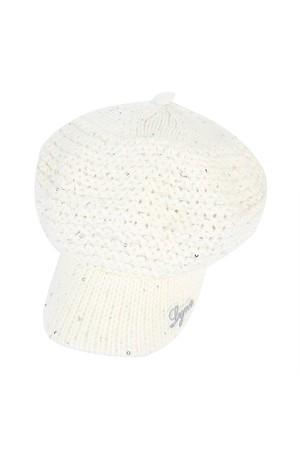 여성 니트 뉴스보이캡 L21B3CP657_WH