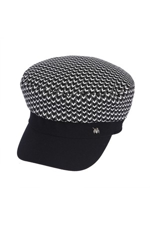 여성 2도 하트 자가드 뉴스보이캡 L21B3CP656_BK