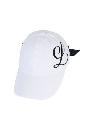 여성 필기체 L자수 육쪽캡 L21B3CP655_WH