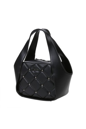 여성 스터드 장식 퀼팅 핸드백 L21B4BG685_BK