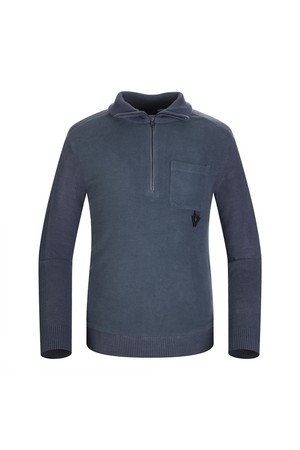 남성 져지배색 오픈에리 스웨터 L11B3SN114_DL