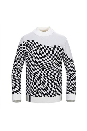 남성 로고변형패턴블럭 풀오버 L11B3SN106_WH