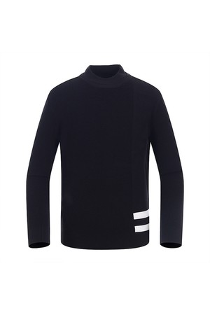 남성 하찌 조직믹스 띠배색 풀오버 L11B3SR115_BK